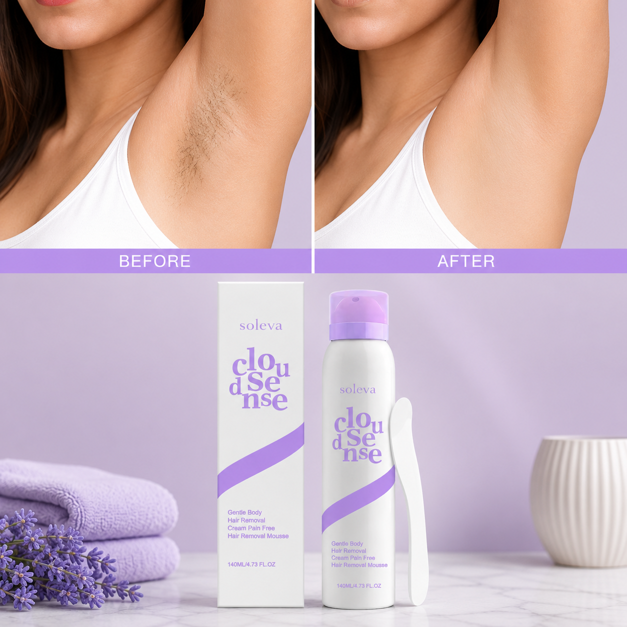 Soleva™ - Gentle Hair Removal Mousse Spray